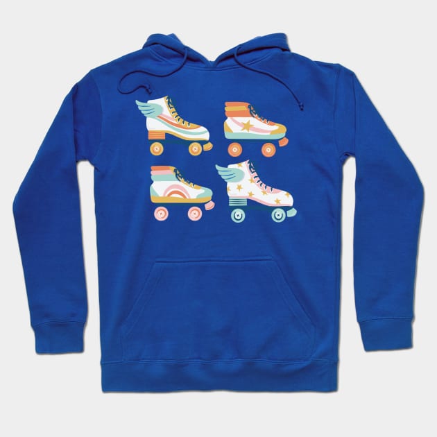 Roller Skate Disco Hoodie by allisonromerodesign